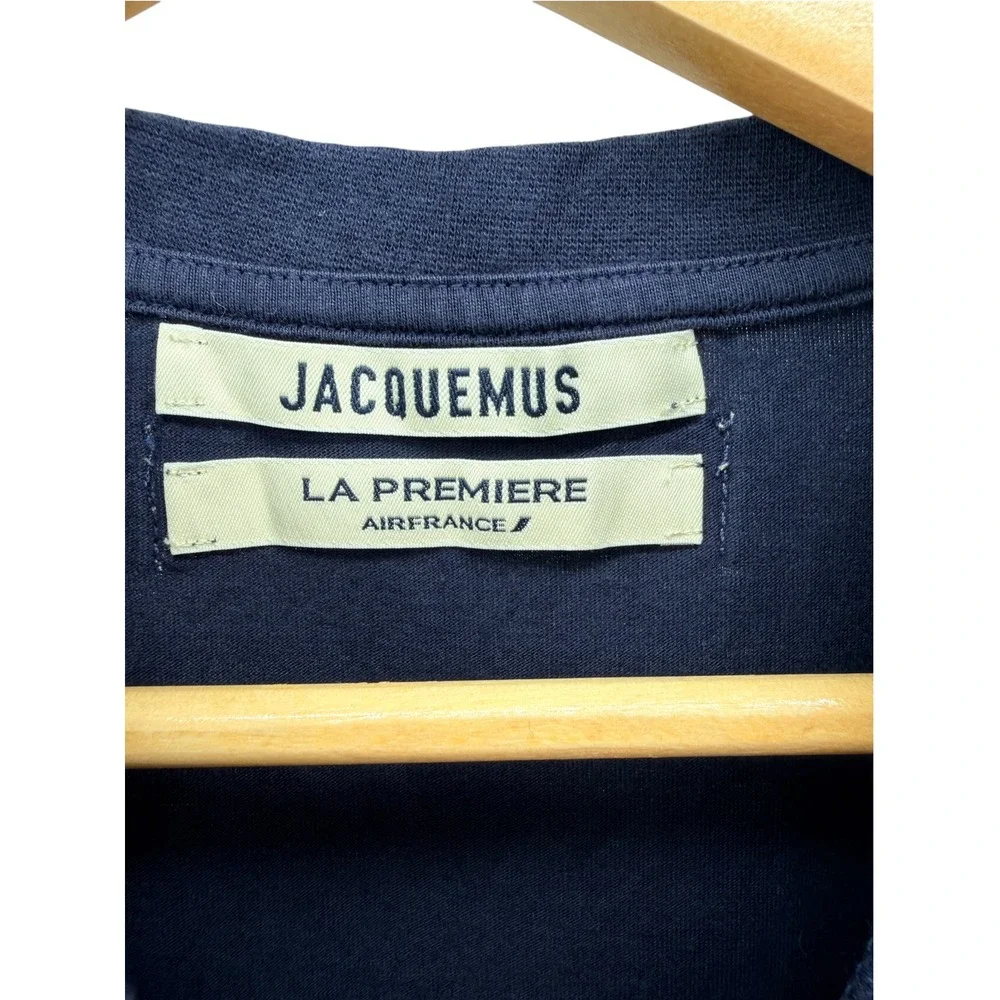 Jacquemus x Air France La Premiere Le Pyjama Navy Blue Cotton Set Womens M